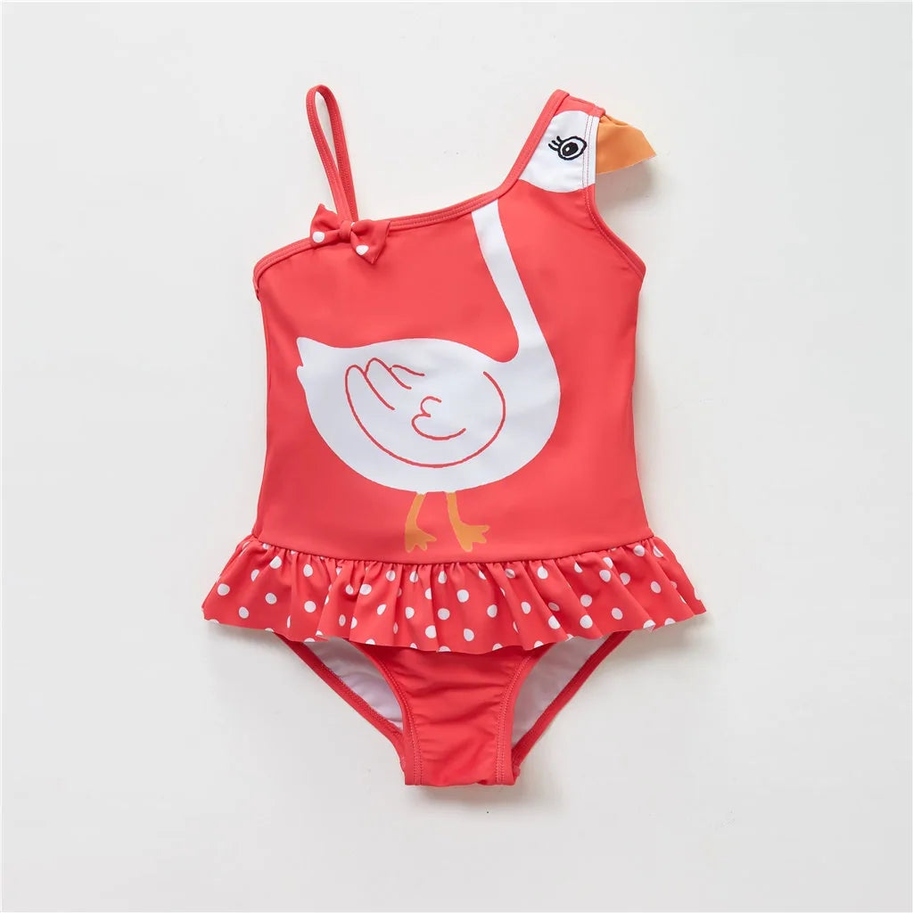 Watermelon Print Toddler Girls' Swimsuit