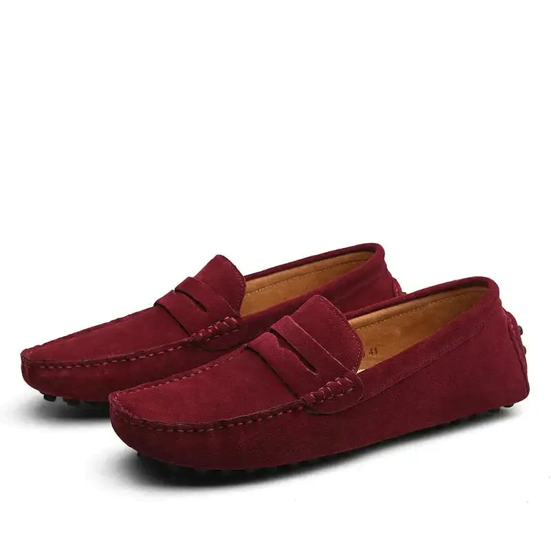 Leather Loafers Casual Slip-On Driving Shoes