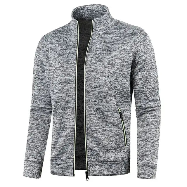 a Men Zipper Jackets Standing Collar